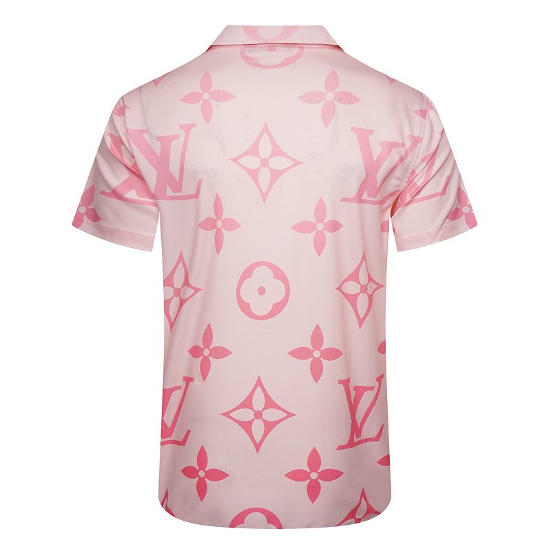 Рубашка Louis Vuitton Big Logo And Prints Along "Pink" фото № 2