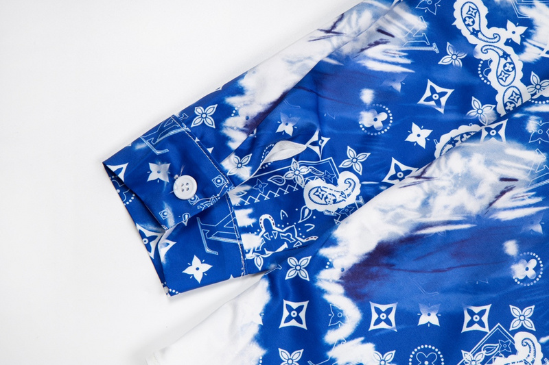 Рубашка Louis Vuitton Brand Patterns "Blue/White" фото № 2