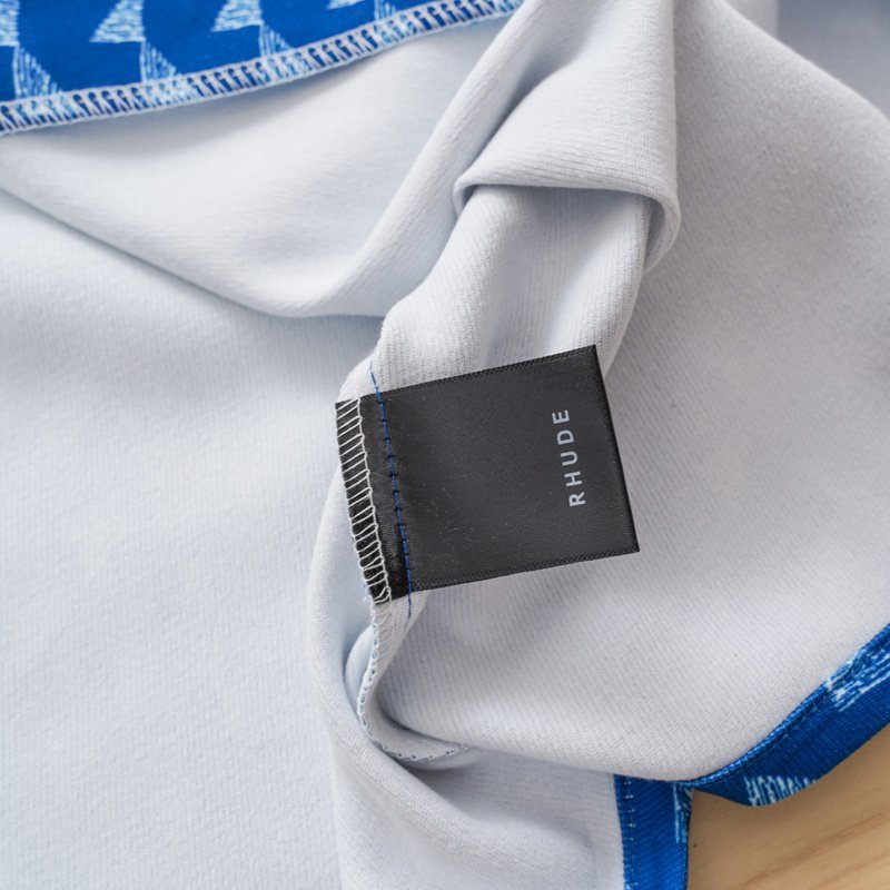 Рубашка Rhude With Print Of United Triangles "Blue" фото № 5