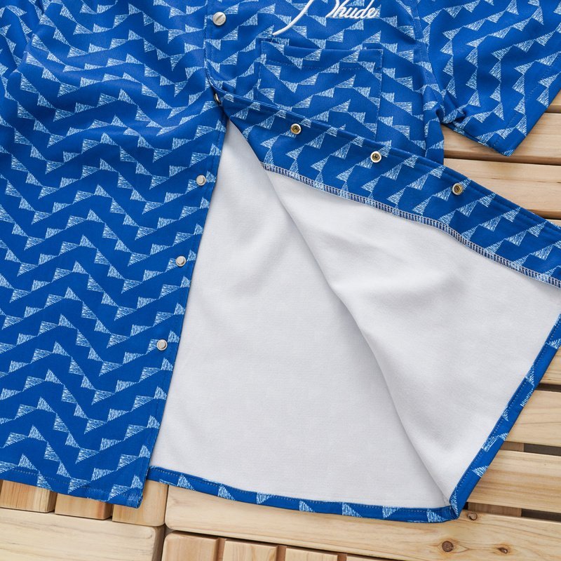 Рубашка Rhude With Print Of United Triangles "Blue" фото № 6