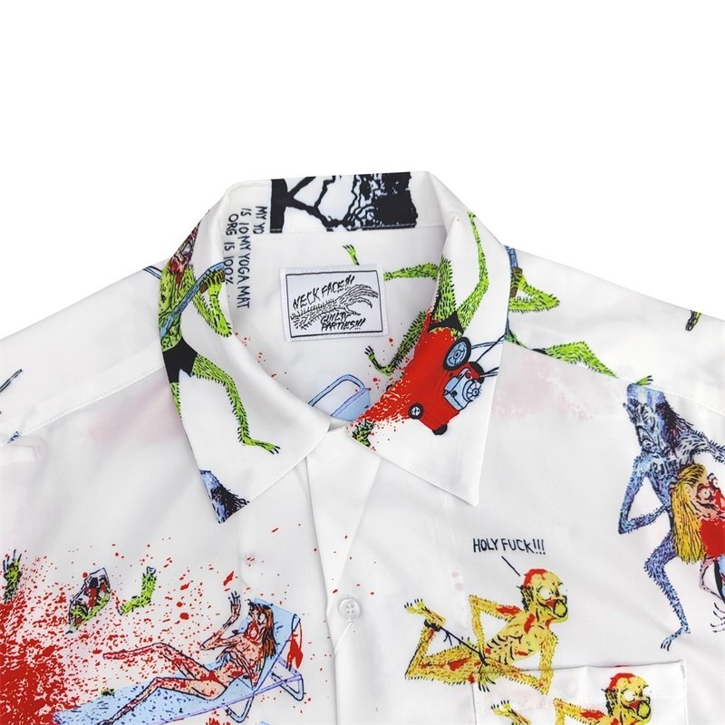 Рубашка Wacko Maria Chaos "White" фото № 9