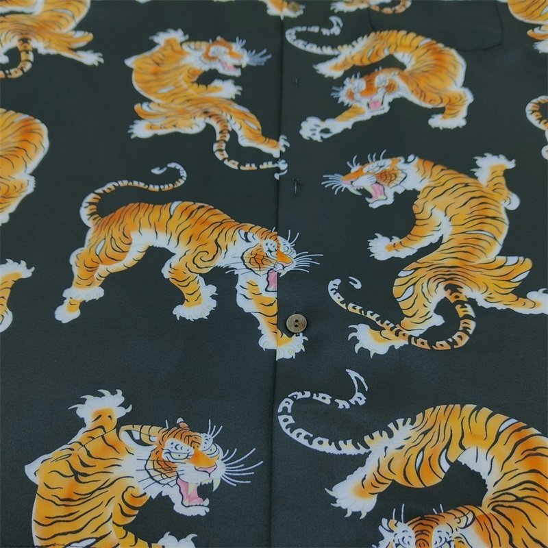 Рубашка Wacko Maria Aggressive Tiger "Blue/Green" фото № 3