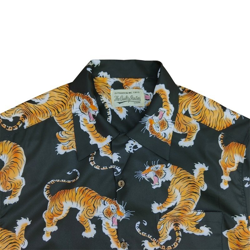 Рубашка Wacko Maria Aggressive Tiger "Blue/Green" фото № 9