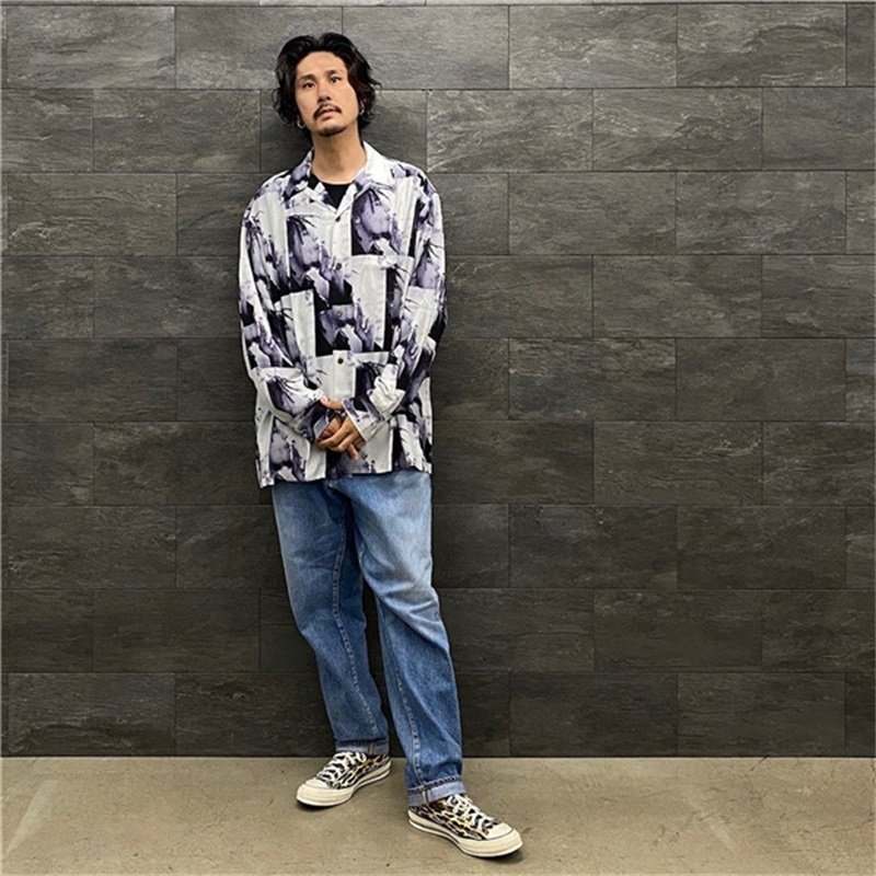 Рубашка Wacko Maria With Photo Of Bob Marley "Gray" фото № 4