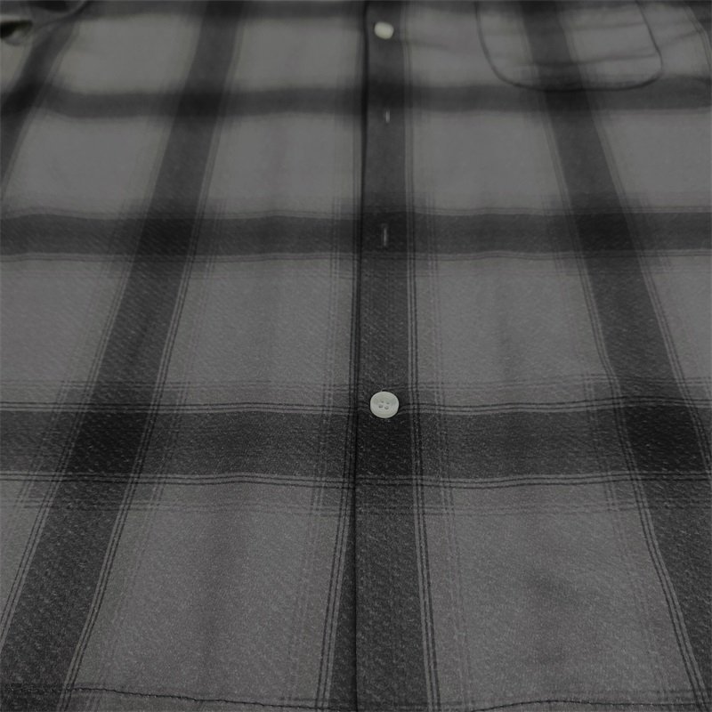 Рубашка Wacko Maria Open Collar "Gray/Black" фото № 4