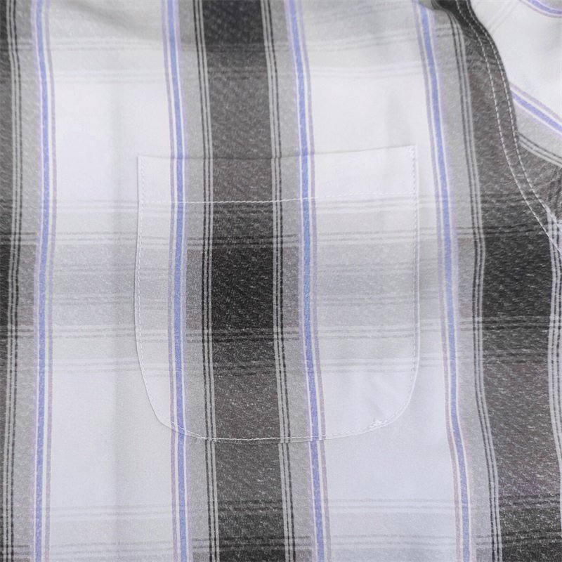 Рубашка Wacko Maria In Style Buffalo "Gray/White/Blue" фото № 6