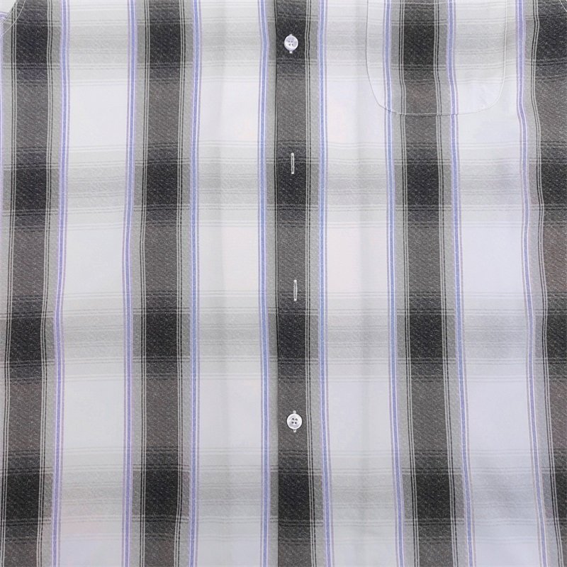 Рубашка Wacko Maria In Style Buffalo "Gray/White/Blue" фото № 7