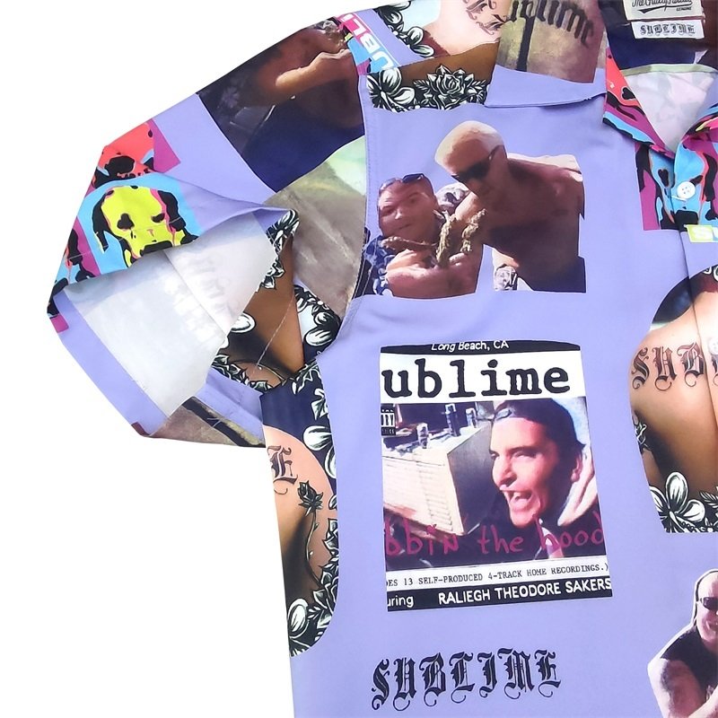 Рубашка Wacko Maria With Clippings "Violet" фото № 7