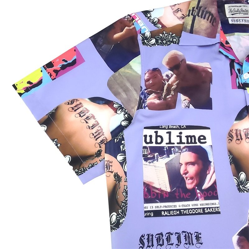 Рубашка Wacko Maria With Clippings "Violet" фото № 8