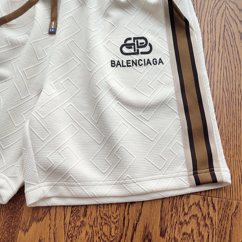 Шорты Balenciaga With Brown Stripe "White" фото № 7