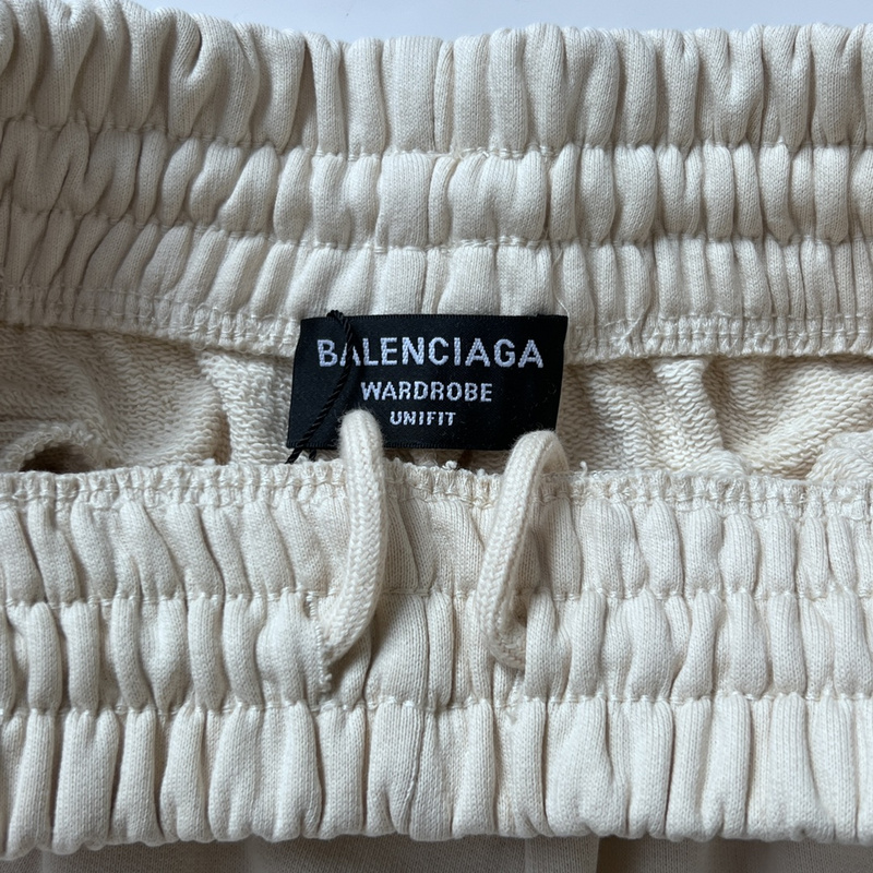 Шорты Balenciaga Wide Sports "White" фото № 8