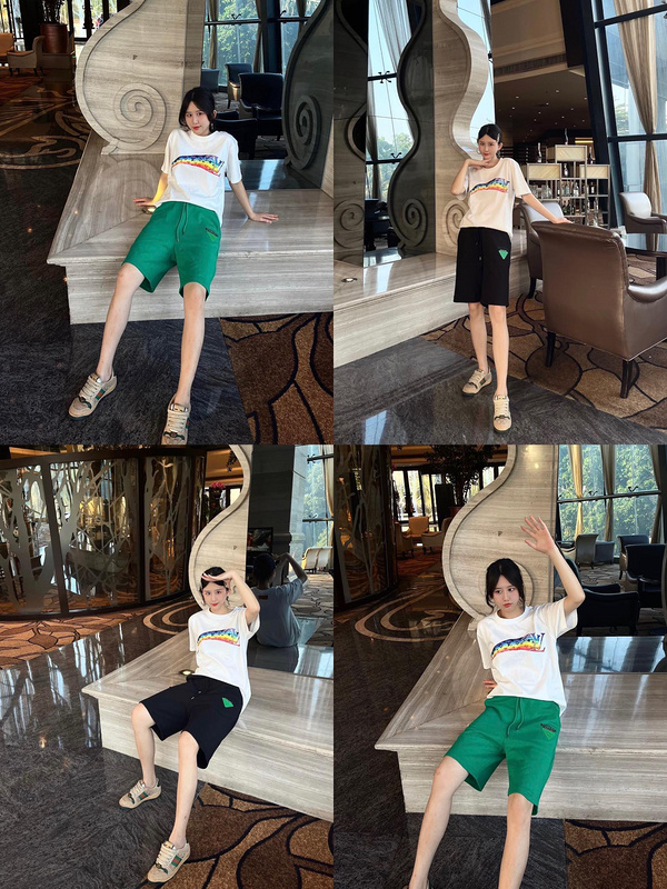 Шорты Bottega Veneta Triangle "Green" фото № 5