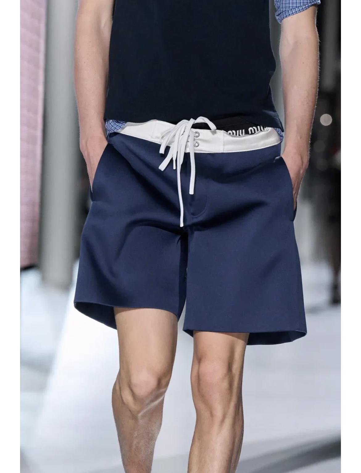 Шорты Miu Miu Two Frontside Pockets "Blue" фото № 2