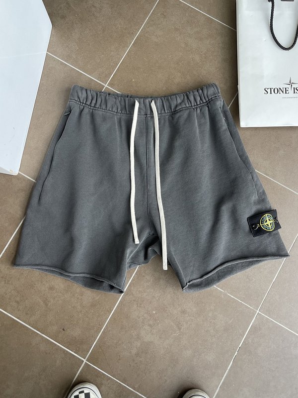 Шорты Stone Island Black Patch - Classic "Gray/White" фото № 2