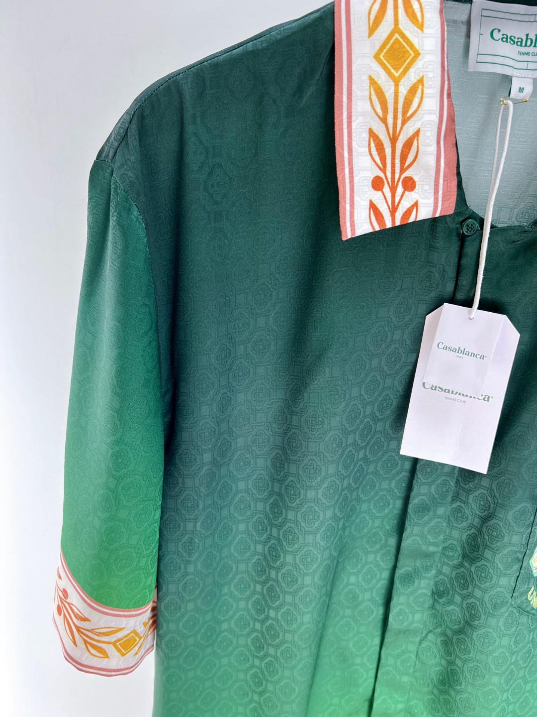 Рубашка Casablanca Frontside Logo Uniti Is Power "Green" фото № 6