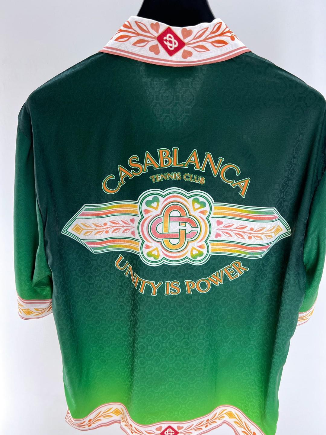 Рубашка Casablanca Frontside Logo Uniti Is Power "Green" фото № 4
