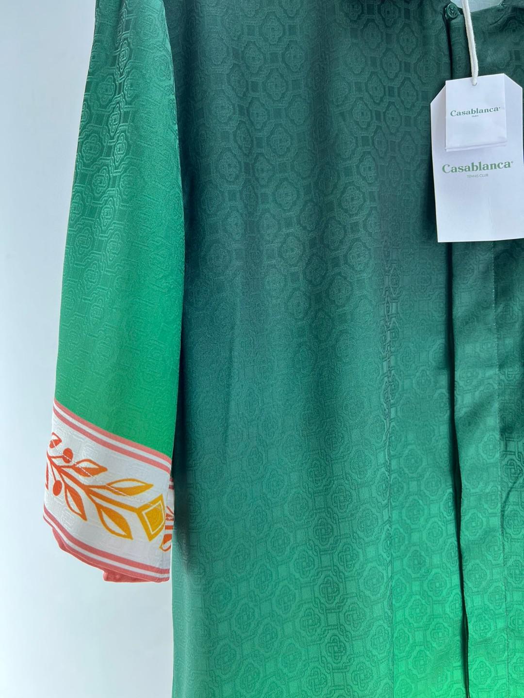 Рубашка Casablanca Frontside Logo Uniti Is Power "Green" фото № 3