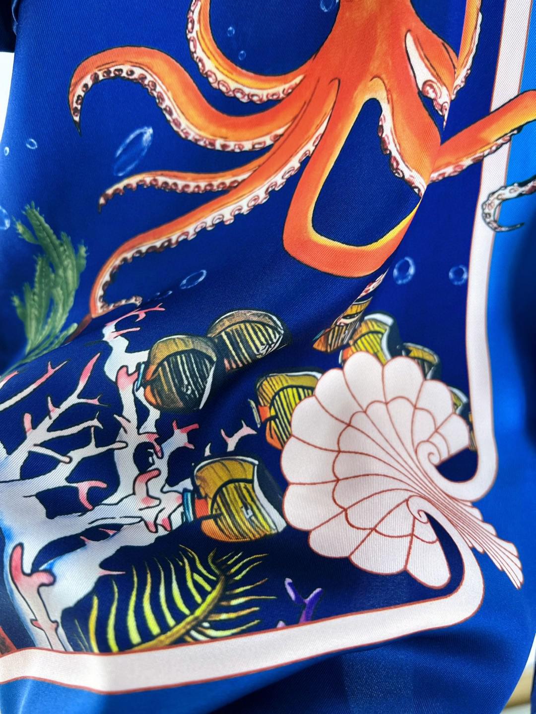 Рубашка Casablanca Dark Seabed Aqualunger Print "Blue" фото № 6