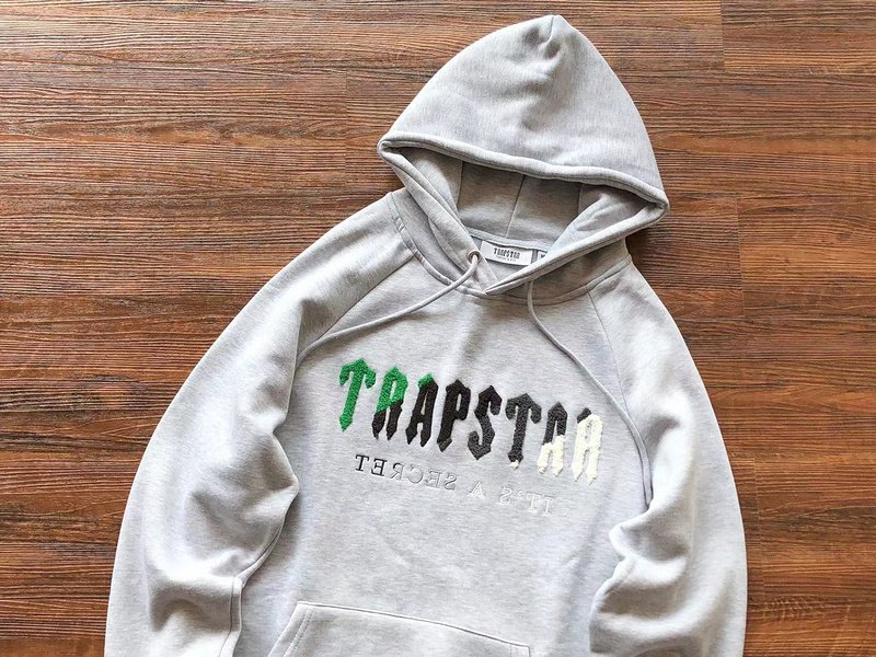 Худи Trapstar Multicolor Embroidered Front Logo With Small Mirror Inscription "Gray" фото № 2