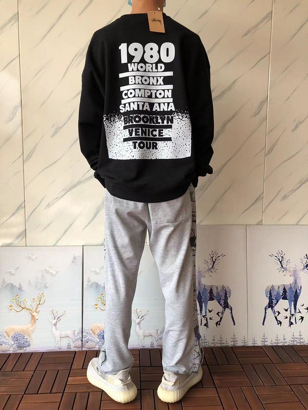 Свитшот Stussy Sleeves Decorated By Inscription World Tour "Black" фото № 9