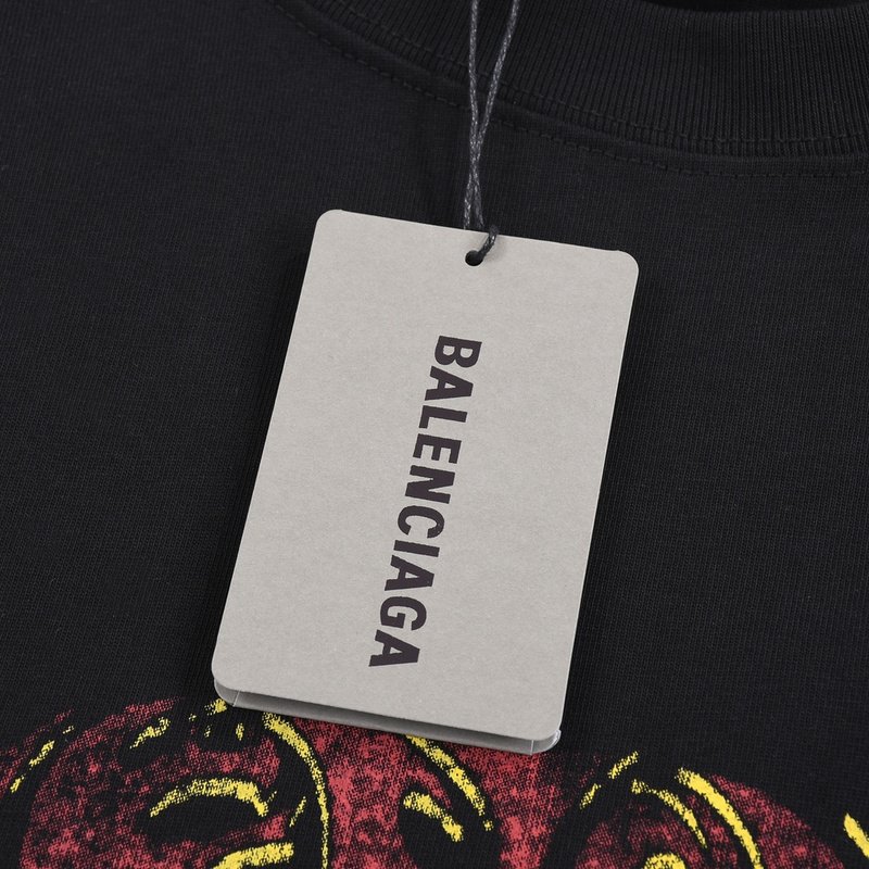 Худи Balenciaga Back Front Graffiti Text "Black" фото № 5