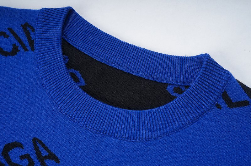 Свитшот Balenciaga Text Print "Blue" фото № 6