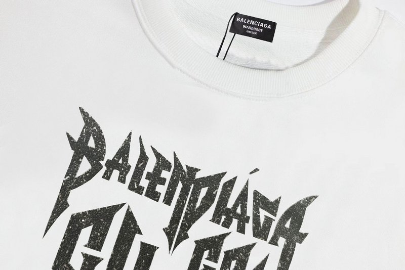 Свитшот Balenciaga With Shiny Text Logo "White" фото № 4
