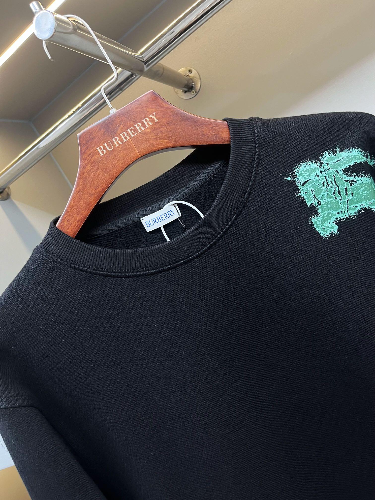 Свитшот Burberry Frontside Print Yellow Warrior And Horse Logo "Black" фото № 2