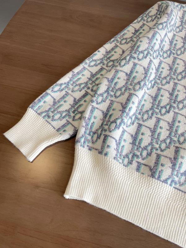 Свитшот Christian Dior Light Blue Print Dior Logos "White" фото № 6