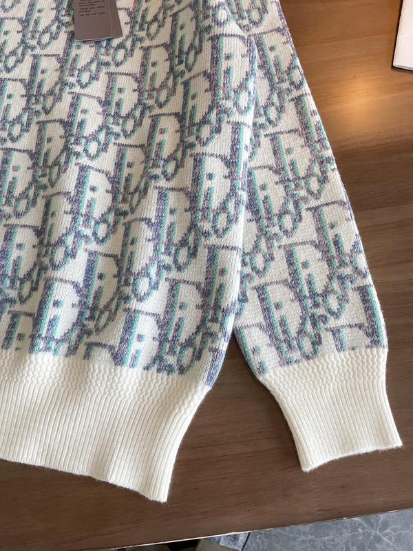 Свитшот Christian Dior Light Blue Print Dior Logos "White" фото № 3