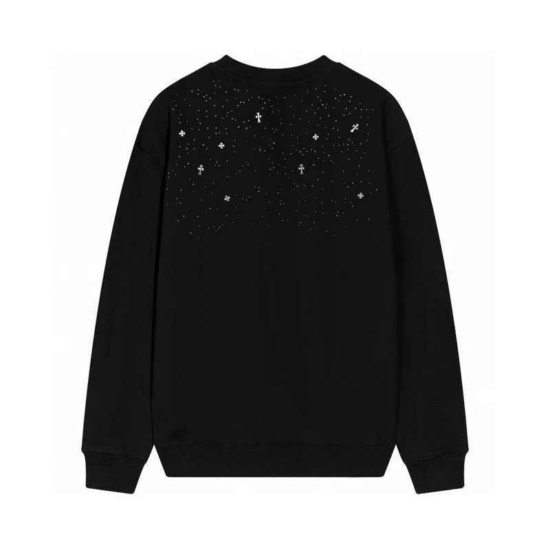 Свитшот Chrome Hearts Rhinestones "Black" фото № 3