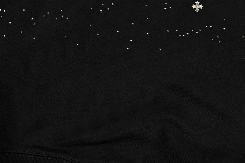 Свитшот Chrome Hearts Rhinestones "Black" фото № 8