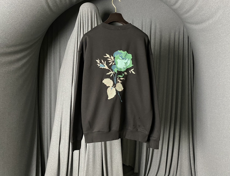 Свитшот Dior Rose With Thorns "Black" фото № 3