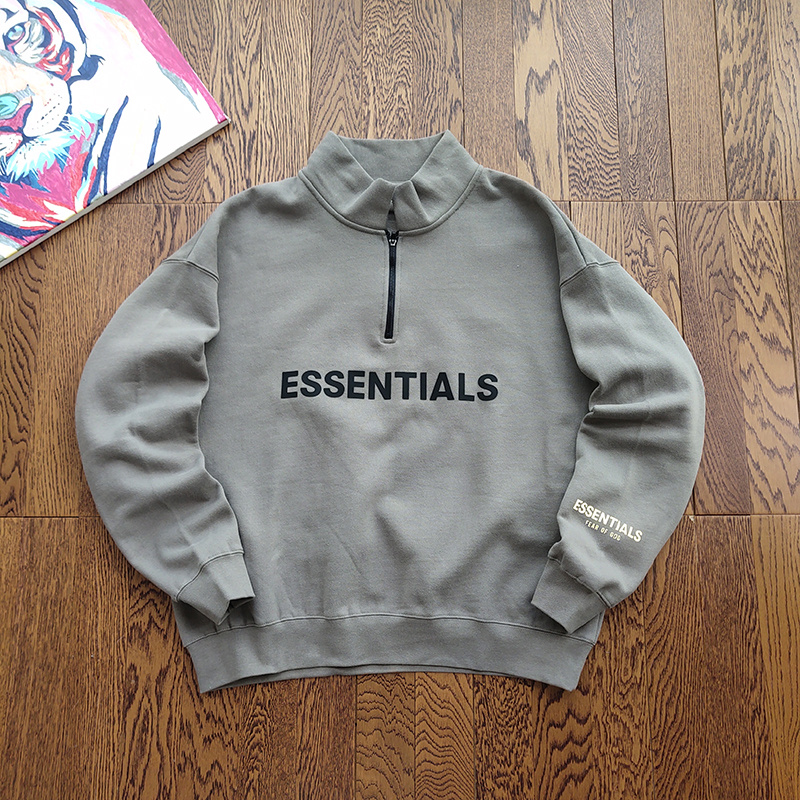 Свитшот Fear Of God With Collar And Zipper "Gray/Gold" фото № 2