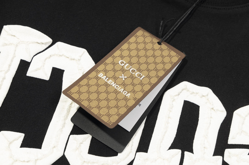 Свитшот Gucci X Balenciaga Inverted Logos "Black" фото № 3