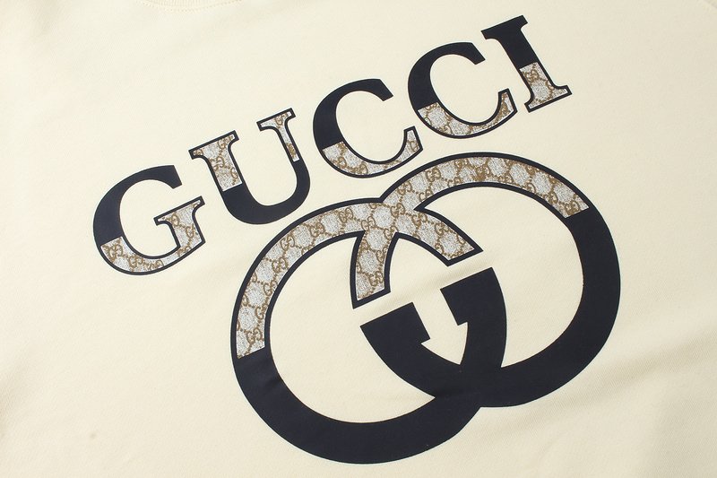Свитшот Gucci Two Color Logo And Text "Beige" фото № 3