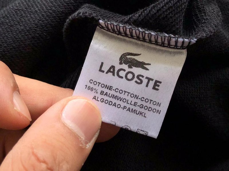 Свитшот Lacoste Plain With Small Front Logo "Black" фото № 3