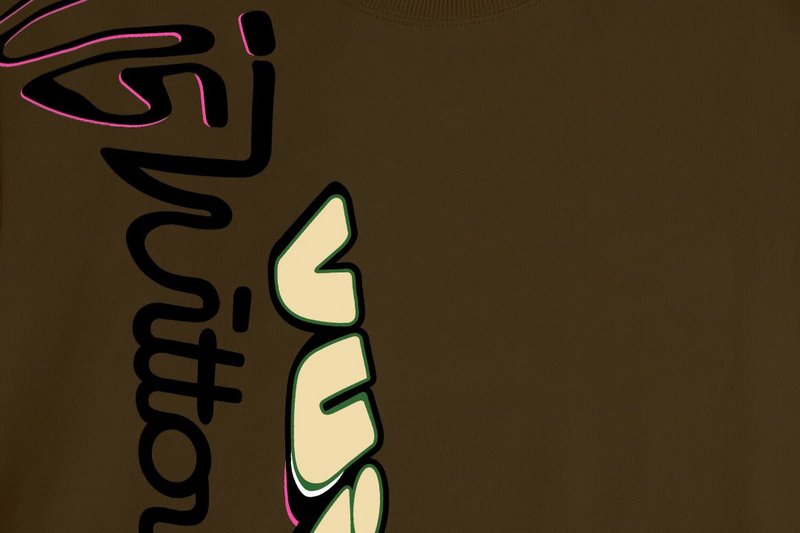 Свитшот Louis Vuitton Vertical Text Logo "Brown" фото № 7