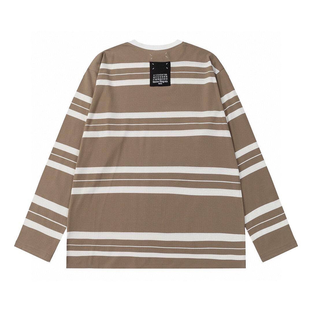 Лонгслив Maison Margiela Striped "Brown" фото № 2