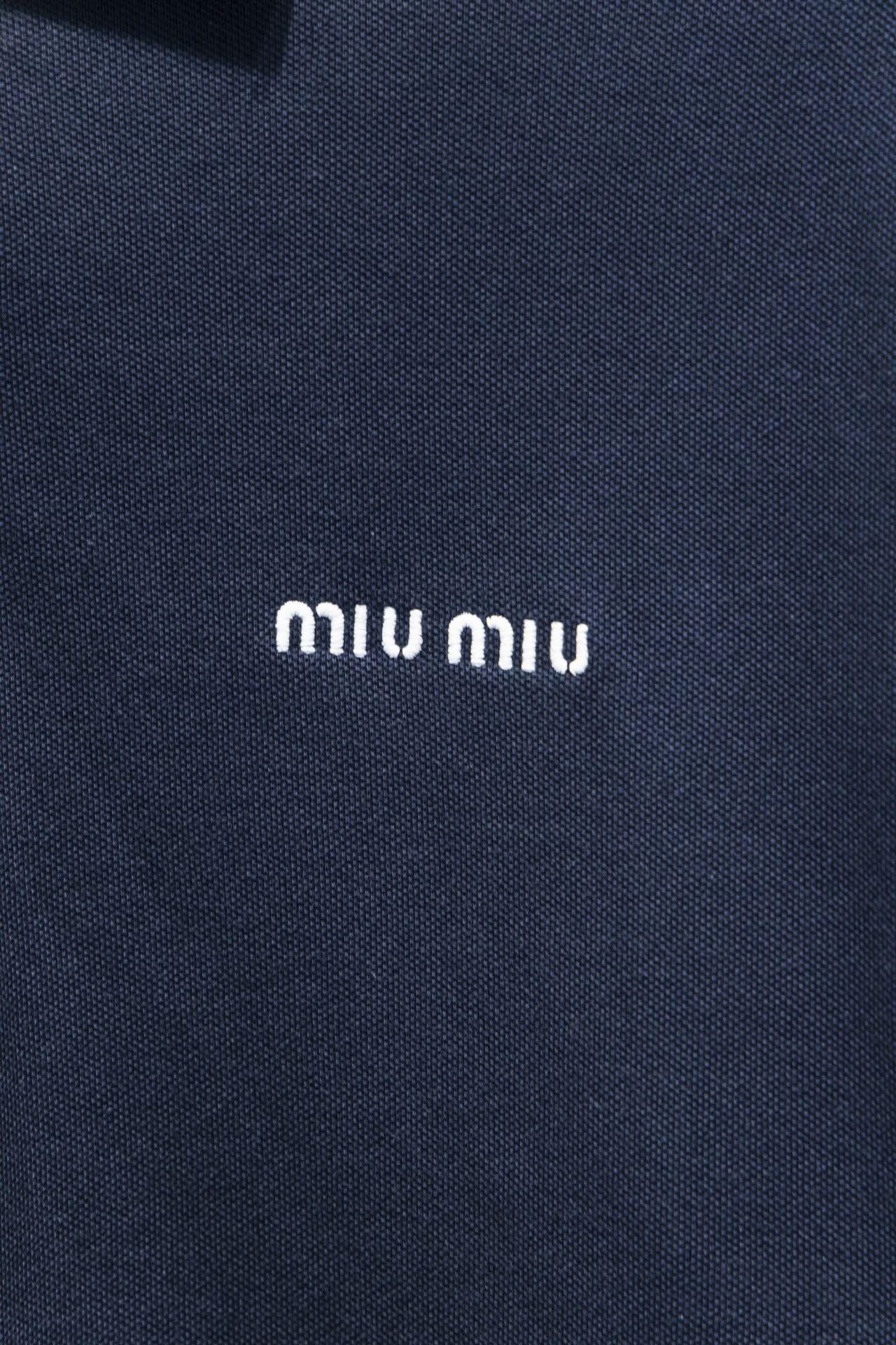 Свитшот Miu Miu White Left Logotype Miu Miu "Blue" фото № 4