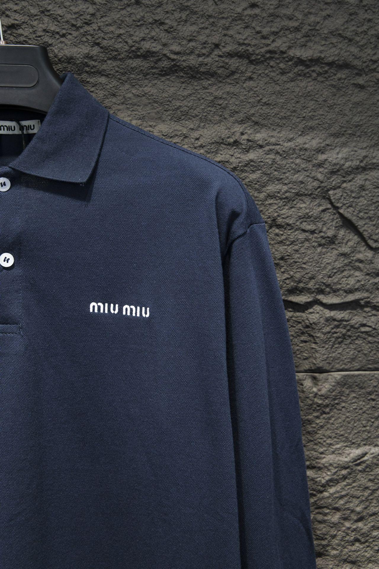 Свитшот Miu Miu White Left Logotype Miu Miu "Blue" фото № 3