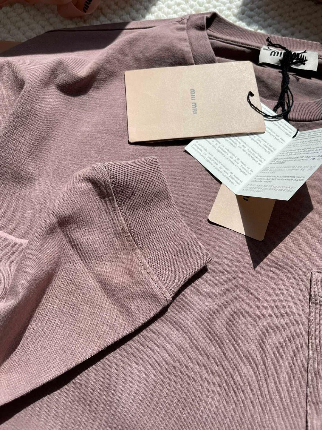 Свитшот Miu Miu Frontside Purple Logo On The Pocket Miu Miu "Purple" фото № 9