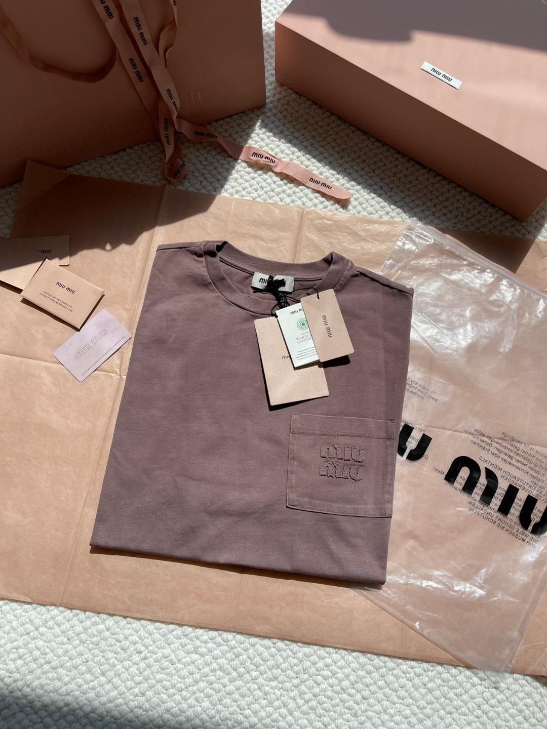 Свитшот Miu Miu Frontside Purple Logo On The Pocket Miu Miu "Purple" фото № 6