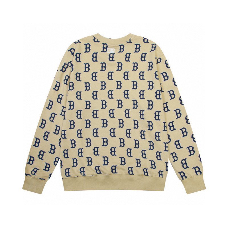 Свитшот MLB Classic Monogram Front Pattern Overfit Boston Red Sox LA Dodgers NY "Beige" фото № 2