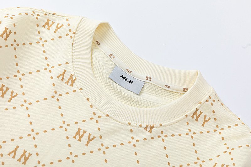 Свитшот MLB Long Sleeves Round Neck "Cream" фото № 5