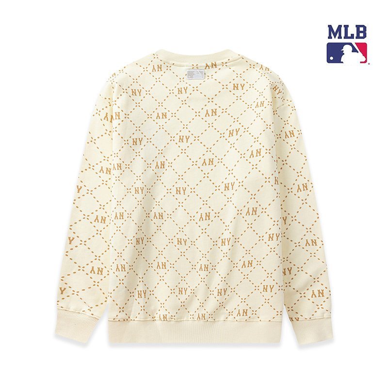 Свитшот MLB Long Sleeves Round Neck "Cream" фото № 2