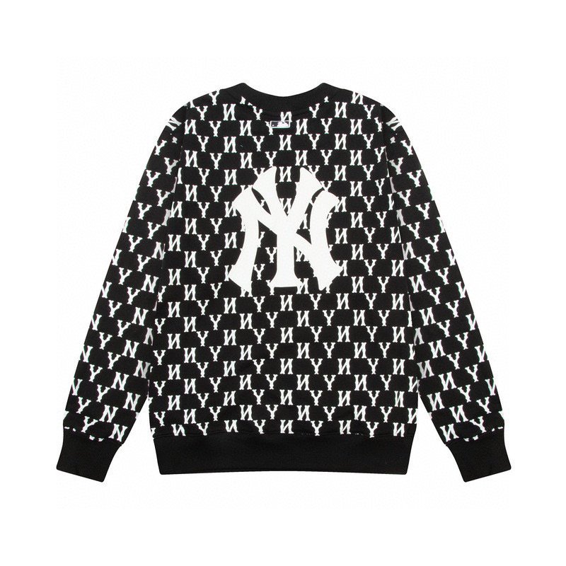 Свитшот MLB Repeating Letters Print Along And Big Back Print "Black" фото № 2