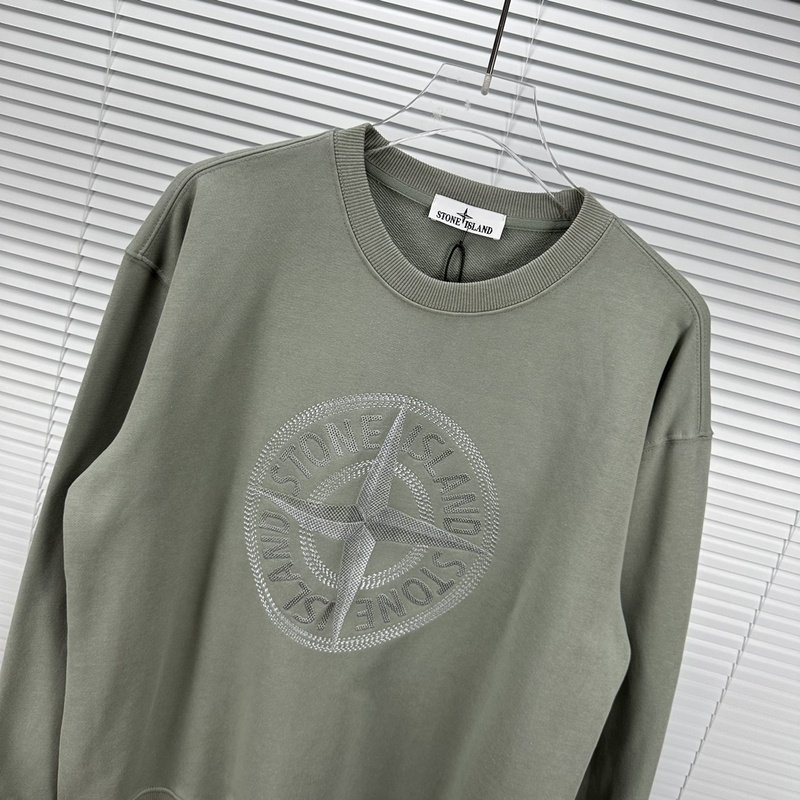 Свитшот Stone Island With An Embroidered Large Logo "Gray" фото № 4