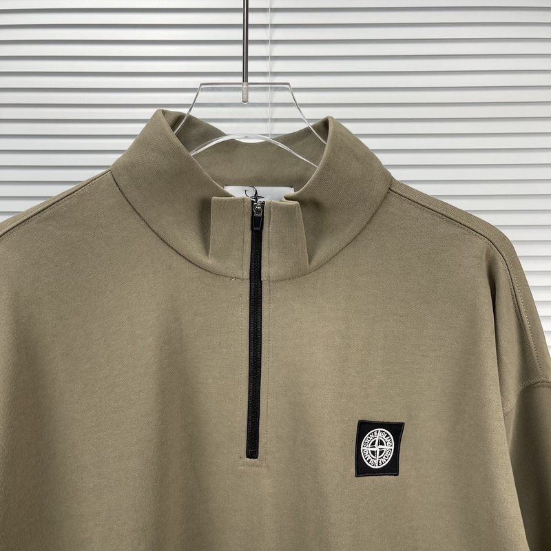 Свитшот Stone Island With Logo - Patch ZIP "Brown" фото № 3