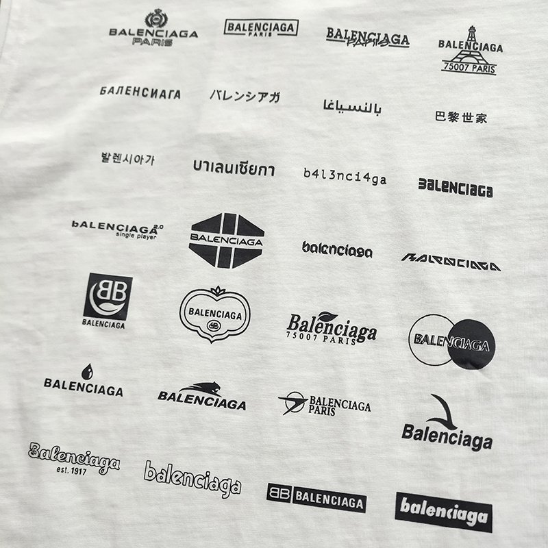 Майка Balenciaga Logos "White" фото № 4